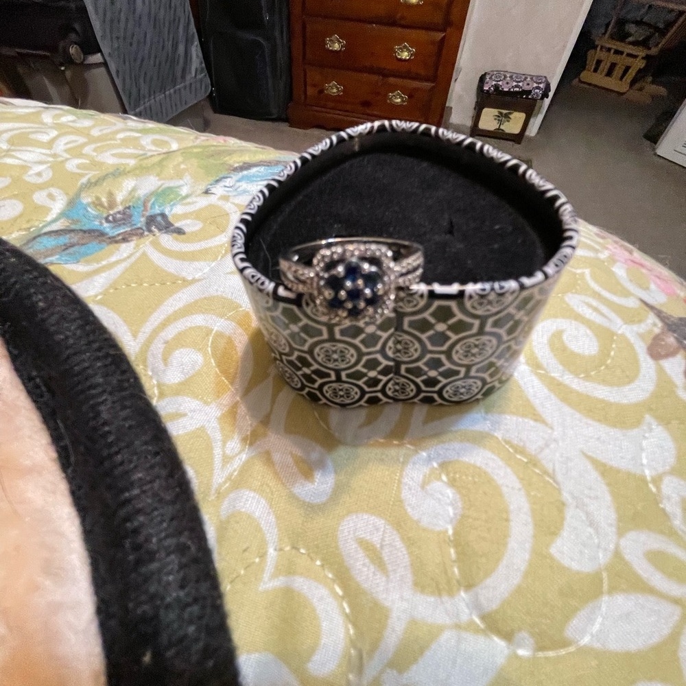 10k Sapphire ring.
